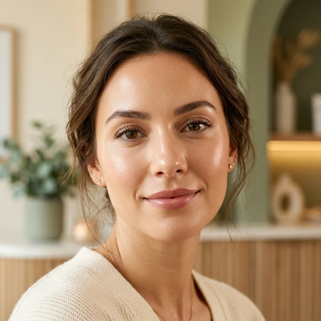 Woman with radiant smooth skin after TriFractional treatment